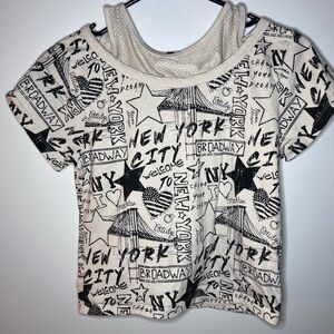Electric Pink Short Sleeve New York City Graphic Tee